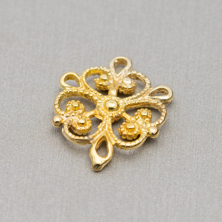 Espaciador Conector Latón 15x18mm80pcs Dorado