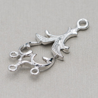 Abstandhalter Messing Kronleuchter 13x33mm 60St Rhodium