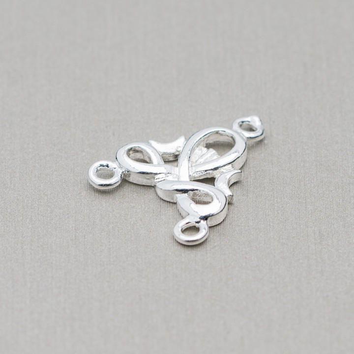 Distanziatore Connettore Di Ottone Chandelier 15x18mm 80pz Argentato