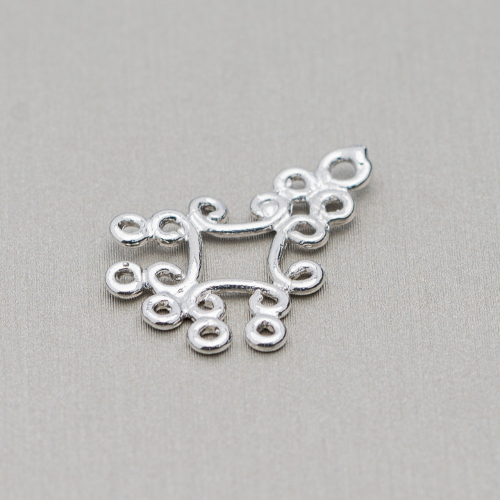 Entretoise Connecteur Laiton Lustre 15x22mm 80pcs Rhodium