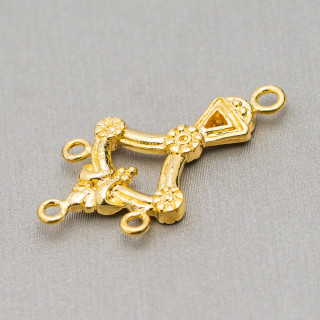 Entretoise Connecteur Laiton Lustre 15x28mm 70pcs Doré