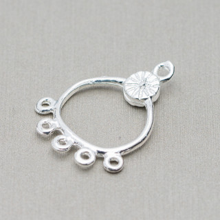 Entretoise Connecteur Laiton Lustre 18x23mm 80pcs Argent