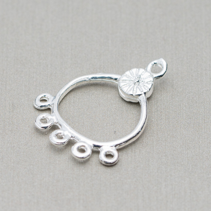 Entretoise Connecteur Laiton Lustre 18x23mm 80pcs Argent