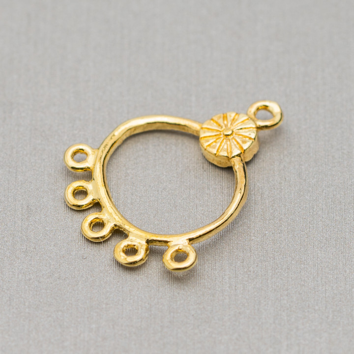 Conector espaciador Araña de latón 18x23mm 80pcs Dorado