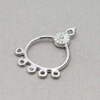 Entretoise Connecteur Laiton Lustre 18x23mm 80pcs Rhodium