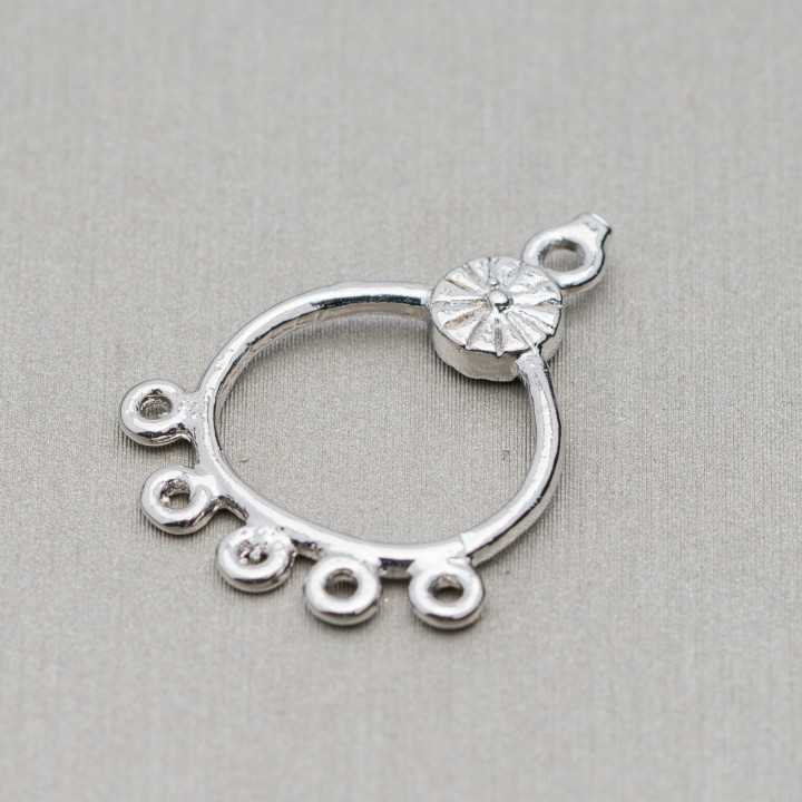 Entretoise Connecteur Laiton Lustre 18x23mm 80pcs Rhodium