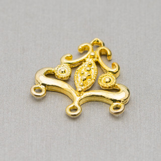 Entretoise Connecteur Laiton Lustre 21x21mm 50pcs Doré