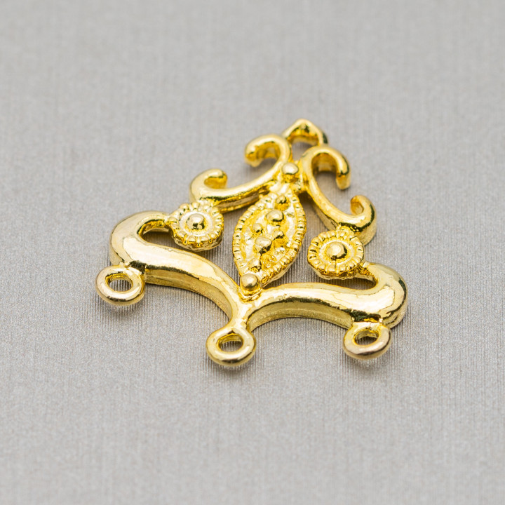 Conector espaciador Candelabro de latón 21x21mm 50pcs Dorado