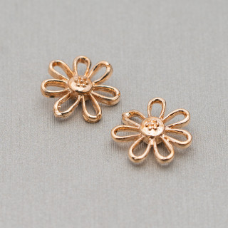 Μπρούτζινος σύνδεσμος Spacer Daisy Flower 12x12mm 110τμχ Μπρονζέ