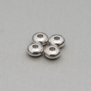 Brass Washer Spacer 7.0x4.5mm 150gr (140pcs) Rhodium Plated