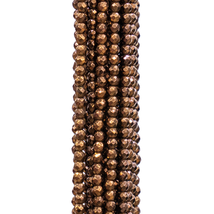 Hématite Facette 03mm Bronze