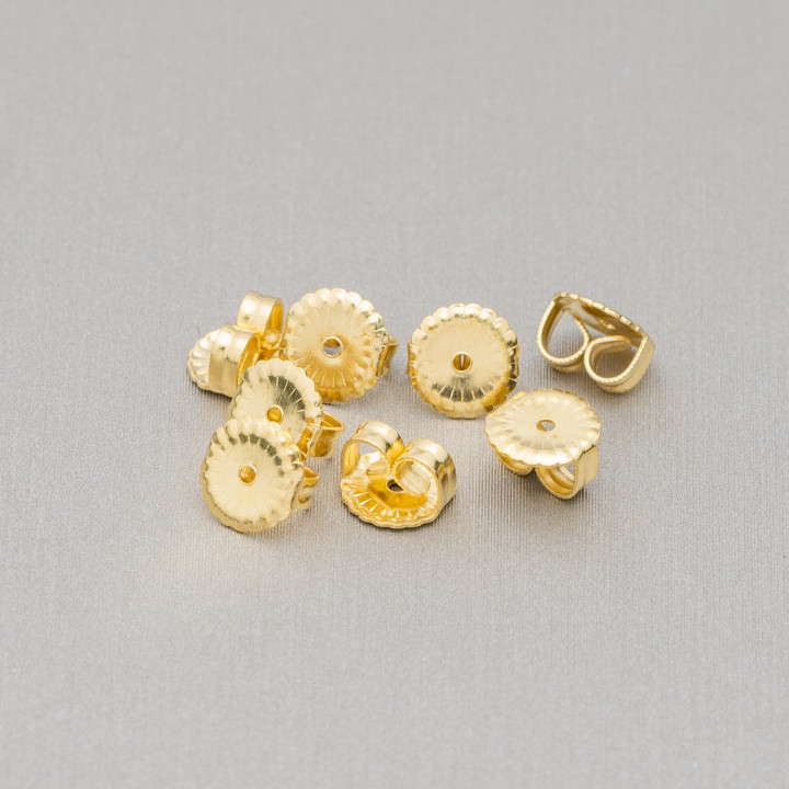 Mecha Mariposa Para Pendientes Latón 9mm 80gr Dorado