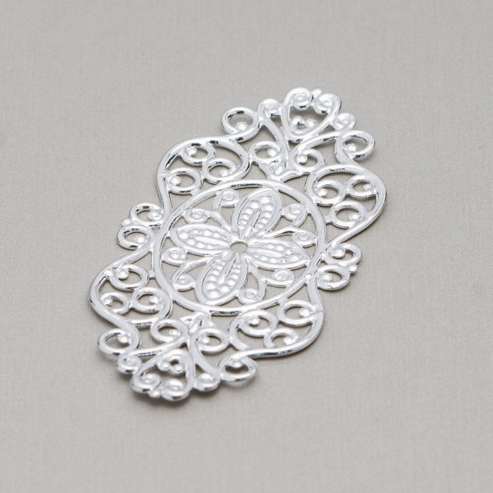 Oval Brass Filigree 28x55mm 22pcs