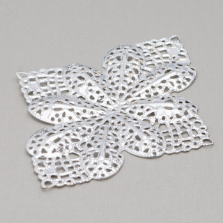 Brass Filigree Rhombus 65x77mm 20pcs