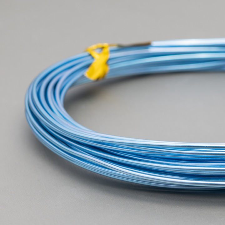 Alambre Aluminio Moldeable Diámetro 1,5mm 8mt Azul Claro