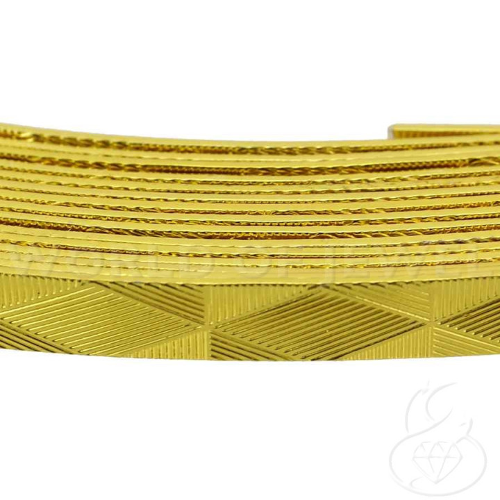 Flat Aluminum Wire 5.0x1.0mm 55gr 5mt 18k Gold