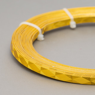 Hilo Aluminio Plano Mecanizado 5,0x1,0mm 55gr 5mt Oro 24k