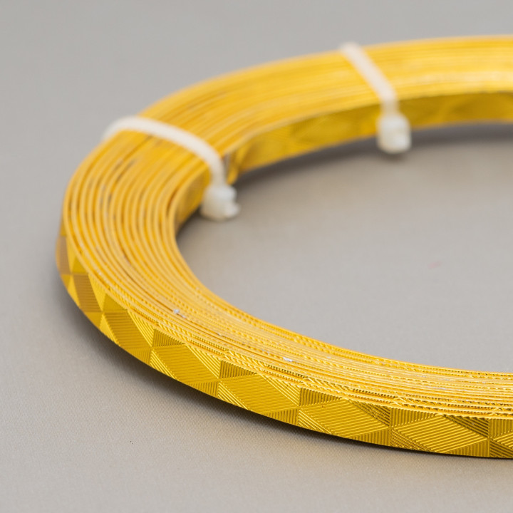 Flat Aluminum Wire 5.0x1.0mm 55gr 5mt 24k Gold