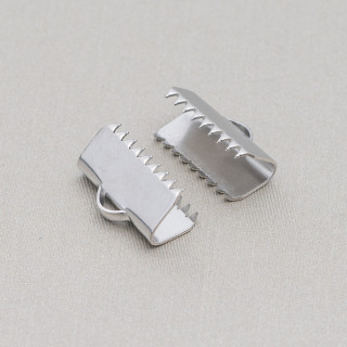 Crochet en acier et ruban stop fermeture pour cuir et corde 13mm 180pcs