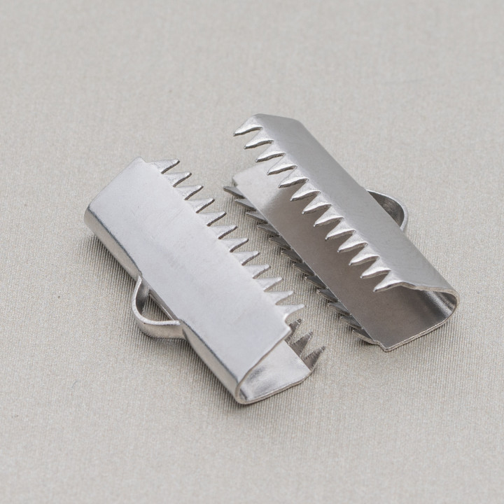 Steel Hook and Loop End Closure for Leather and Rope 20mm 55pcs