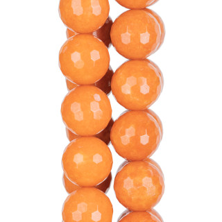 Facettierte Orange Jade 18mm