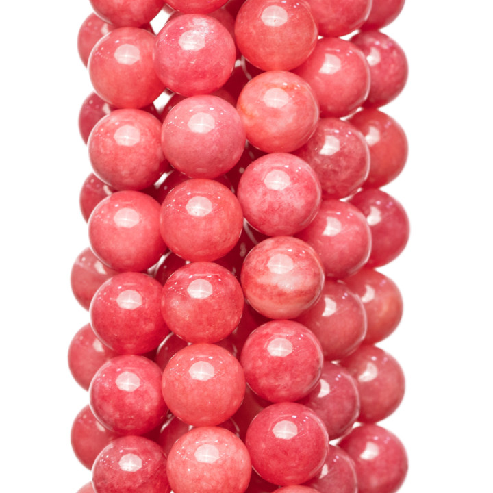 Σκιασμένος Rhodochrosite Jade Στρογγυλός Λείος 12mm