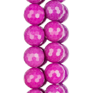 Jade Fushia Facette 18mm