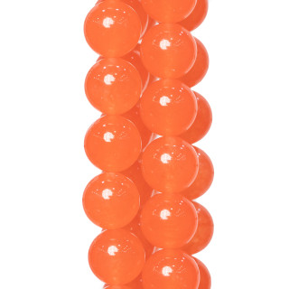 Ice Jade (Icy Jade) Ροζ Γκρέιπφρουτ Λείο Στρογγυλό 14mm