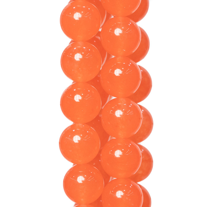 Icy Jade Pink Grapefruit rund glatt 14mm