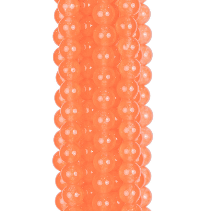 Icy Jade Pink Grapefruit glatt rund 4mm