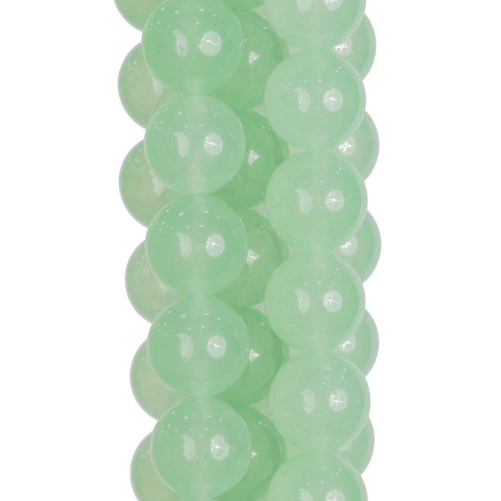 Ice Jade (Icy Jade) Πράσινο Χρυσό Στρογγυλό Λείο 10mm