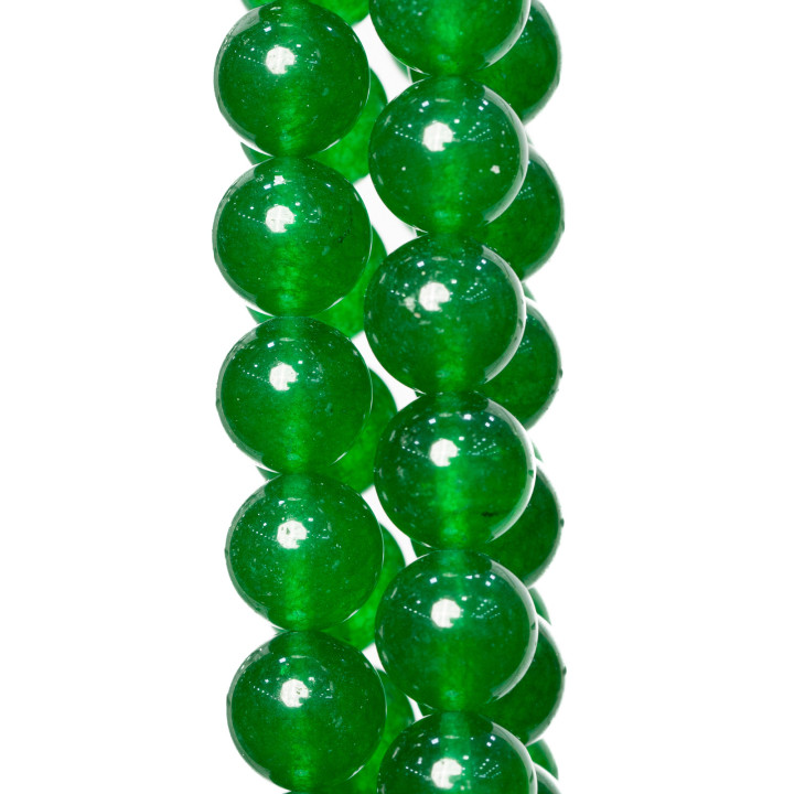 Eisige Jade, Smaragdgrün, rund, glatt, 14 mm