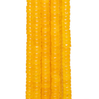 Yellow Jade Smooth Tubular Washers 8x3mm