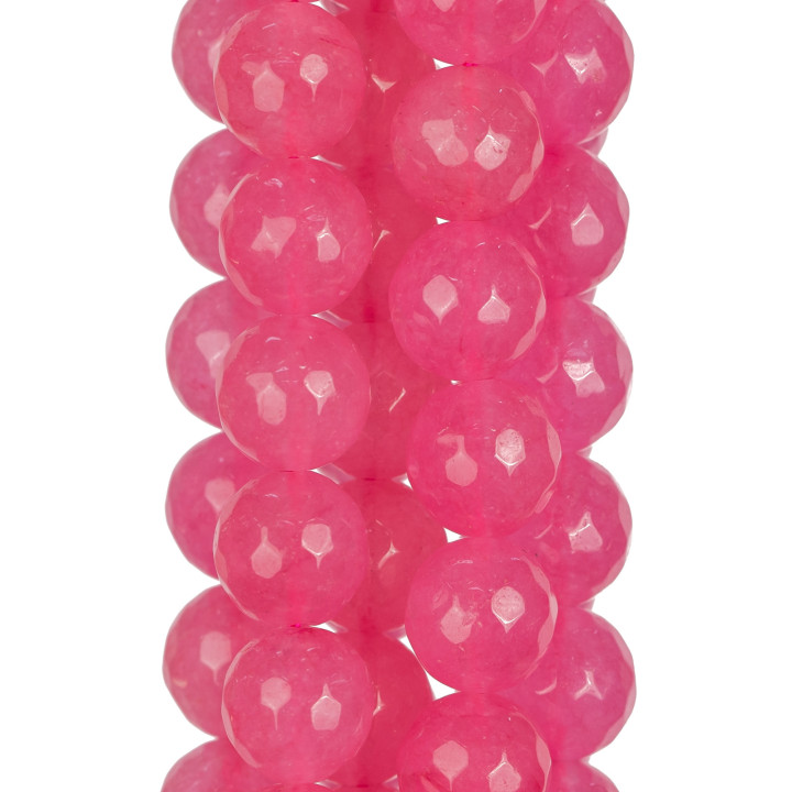 Giada Rubino Perlina Tonda Sfaccettata 10mm Chiaro