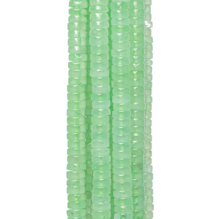 Rondelles Tubulaires Lisses Chrysoprase Jade Vert 6x2mm