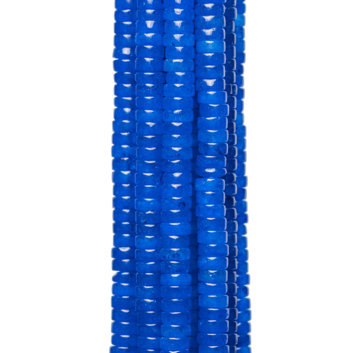 Arandelas Tubulares Lisas Jade Zafiro 6x2mm