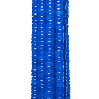 Rondelles Tubulaires Lisses Saphir Jade 8x3mm