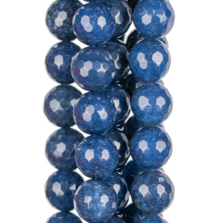 Faceted Sapphire Jade 14mm