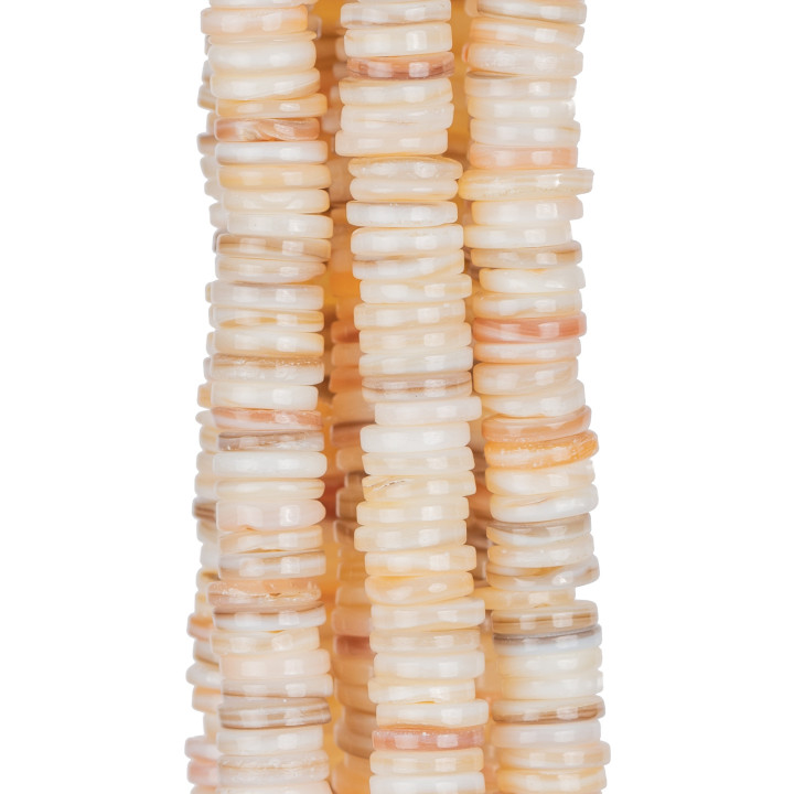 Nácar Capuchino Rondelle Crudo Disco 8mm