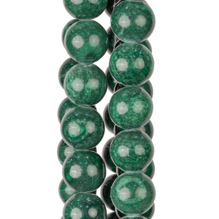 Malachite Rugueux Rond Lisse 7mm