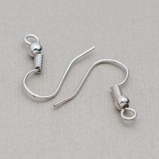 Brass Hooks With Balls 250gr 625 Pairs Rhodium Plated