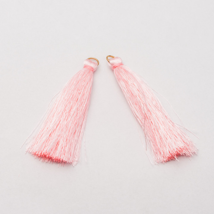 Quasten mit Messingring 6cm 15St Rosa