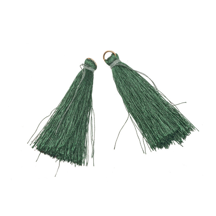 Nappine Con Anellino Di Ottone 6cm 15pz Verde