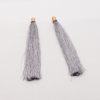 Borlas Con Copa De Latón 10cm 10pcs Gris Dorado