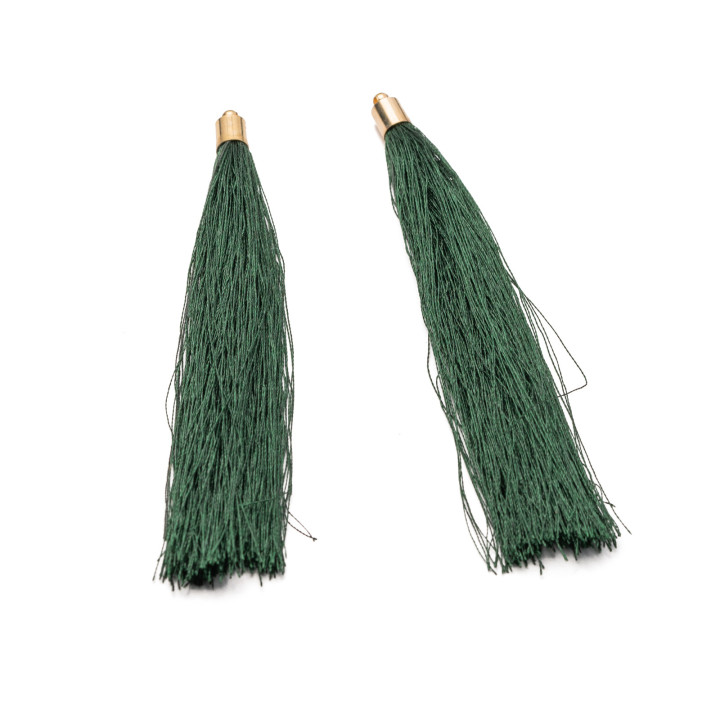 Nappine Con Coppetta Di Ottone 10cm 10pz Dorato Verde Smeraldo