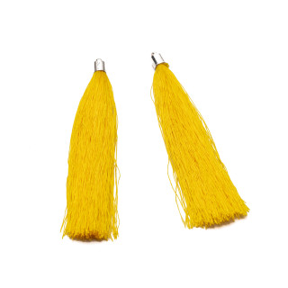 Borlas Con Copa De Latón 10cm 10pz Naranja Rodiada