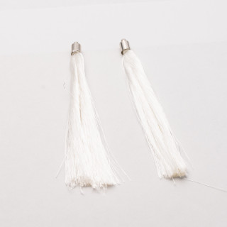 Nappine Con Coppetta Di Ottone 10cm 10pz Rodiato Bianco