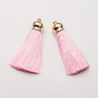 Tassels with Brass Cup 16x70mm 6pcs Rose Gold