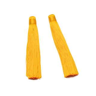 Pompons en tissu 10x120mm 20pcs Jaune