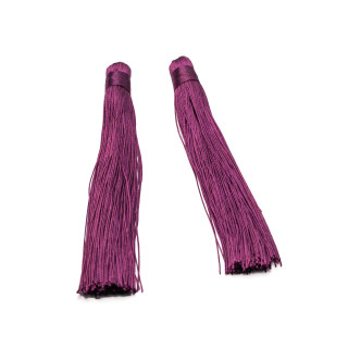 Pompons Tissu 10x120mm 20pcs Bordeaux